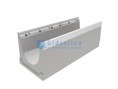 Лоток водоотводный бетонный коробчатый(СО-150мм), с оцинкованной насадкой, с уклоном 0,5% КUу 100.24,8 (15).30(23,5)-BGZ-V, № 12