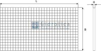 Решетка водоприемная Gidrolica Light (Лайт) РВ -50.55.100 - стальная ячеистая оцинкованная, кл. А15