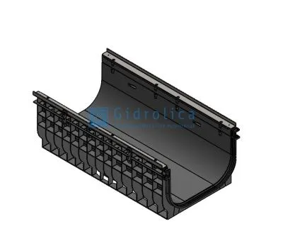 Лоток водоотводный Gidrolica Super ЛВ -50.55.38 - пластиковый, кл. Е600