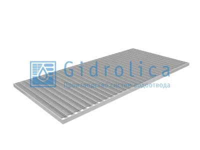 Решетка Gidrolica Step Pro 490х990мм - стальная ячеистая оцинкованная