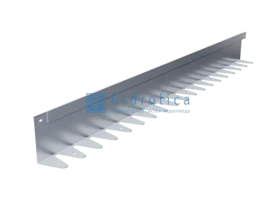 Бордюр Gidrolica Line Steel L-образный из оцинкованной стали 1200х100х70х1,5мм